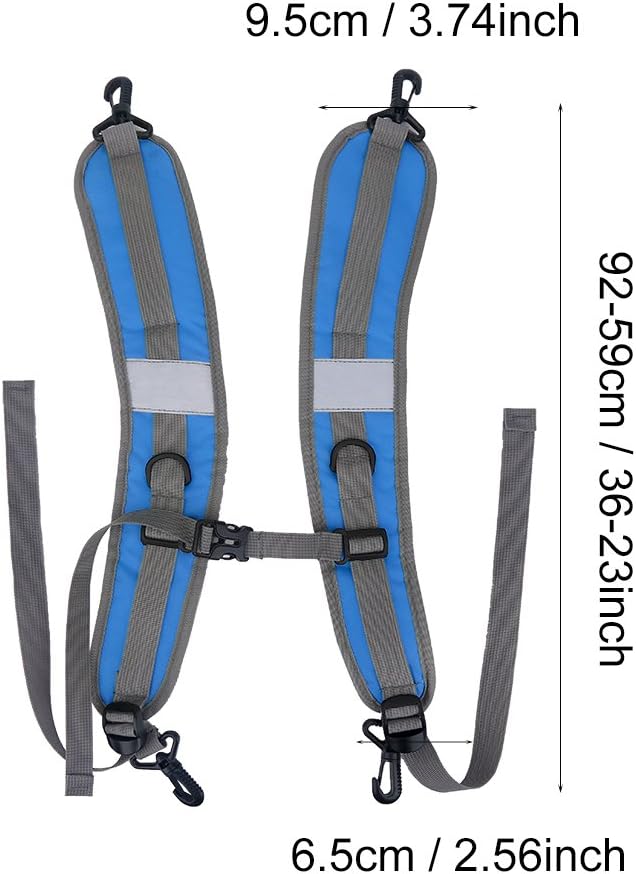 Replacement Shoulder Strap, Adjustable Nylon Shoulder Strap for Backpacks, Hiking & Jogging (Blue)