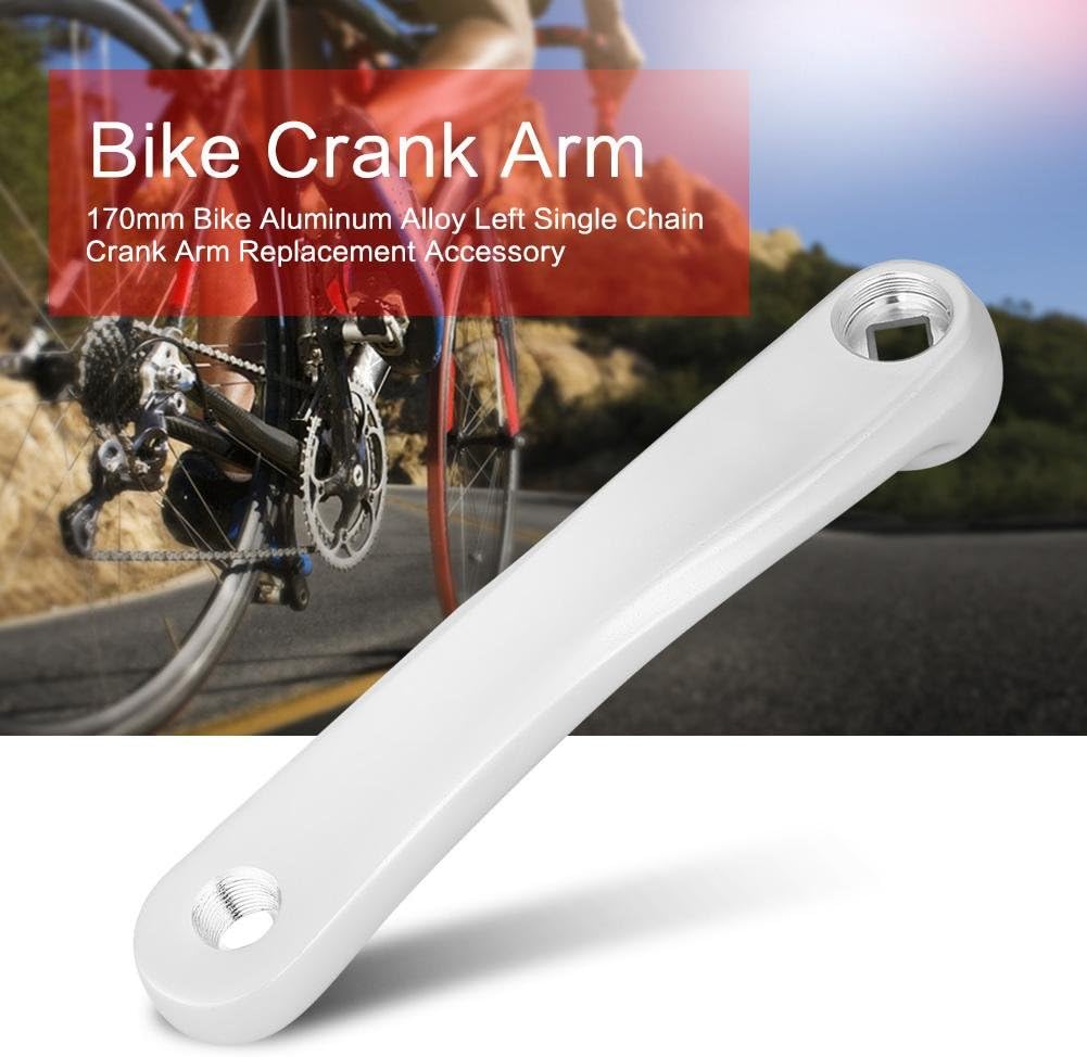Tbest Bike Crank Arm 170mm Aluminium Alloy Left Crank Set Chain Set for MTB Road Bicycle, Square Rhombic Hole