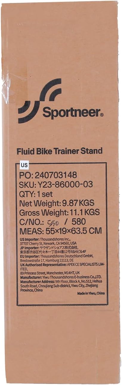 Sportneer Bike Trainer - Fluid Stationary Bike Stand for 26-29" & 700C Wheels - Auto Resistance Control Bike Trainer Stand for Indoor Riding with Noise Reduction Wheel for Road Bikes