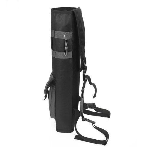 BLUE HANDCART Archery Lightweight Back Arrow Quiver Dual Use Hip Arrows Bag Arrow Holder with Shoulder Strap and Belt Clip for Arrows, Bow Hunting and Target Practicing (Black)
