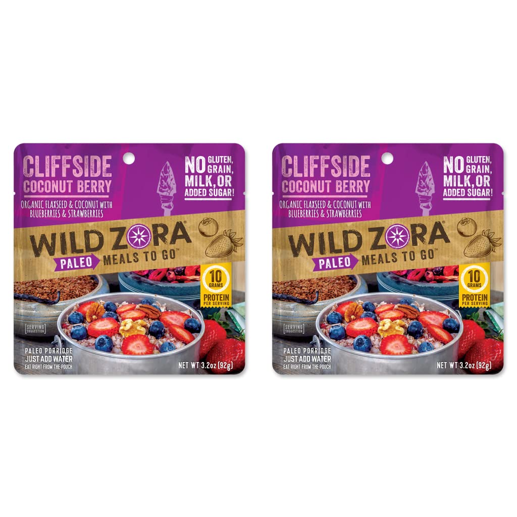 Wild Zora Paleo Freeze Dried Meals for Backpacking & Camping - Healthy Gluten Free & Grain Free Camping Meals/Backpacking Food + No Added Sugar - Great for Travel (AIP 4-pack)