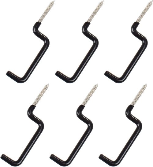 Archery Bow Hook Real Tree Stand Bow Hangers Bow Gear Holder Outdoor Hunting Accessory Black(6pcs/Pack