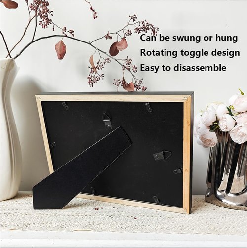 Photo Frame,Baseball Display Card Box,Sports Trading Card Display Stand,Star Card Display Box,3 Standard Trading Cards Display Card Box,Made of Solid Wood,Covered HD Glass Doors,with UV Protective,