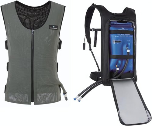 Backpack ICE Water Cooling System with Mesh Cooling Vest 3.0 Bladder Flow Control(Green)