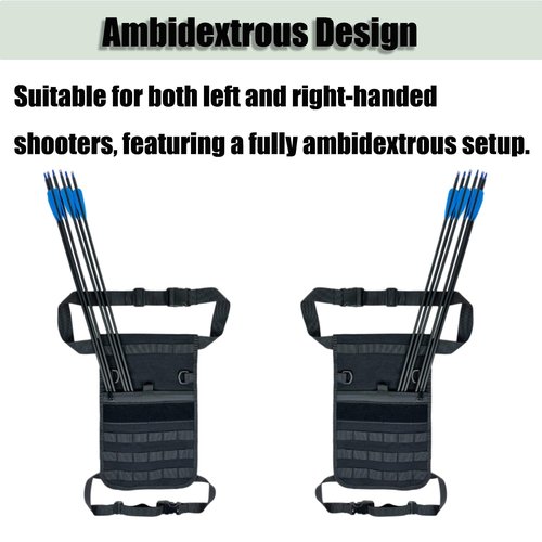 Otomitake Archery Hip Quiver Arrow Quiver 1000D Fabric Field Quiver Arrow Holder Bow Crossbow Quivers Waterproof Zipper Pocket and Waist Belt for Compound and Recurve Bow Hunting and Target Practice