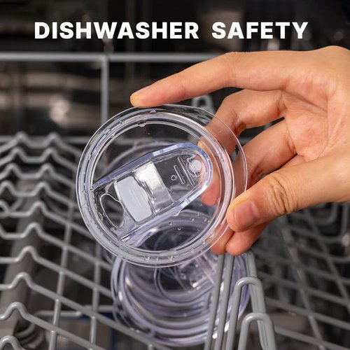 Mollcity 2.73-2.75in Skinny Tumbler Lid-2 Pack Sealing Slider Replacement Lids Spill Proof Splash Resistant