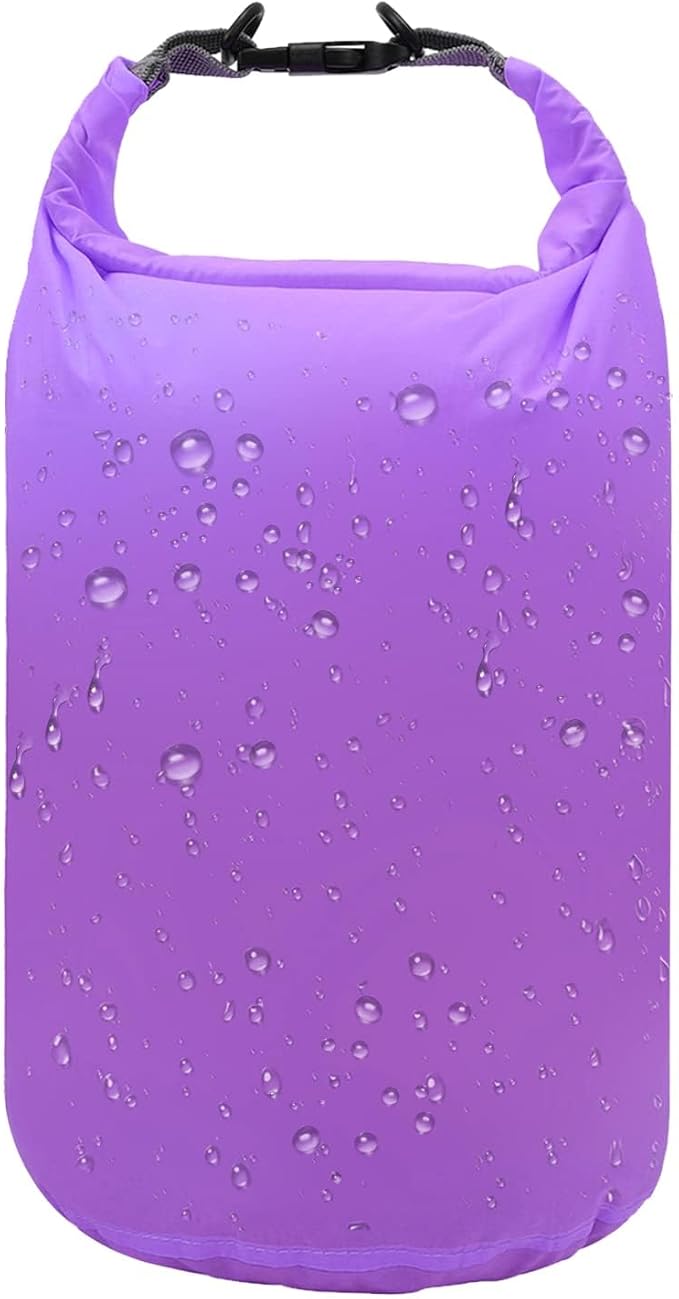 R2Depot Waterproof Dry Bag, 5L/10L/20L/40L/70L Dry Storage Bag for Kayaking, Gym, Hiking, Swimming (Purple, 40L)