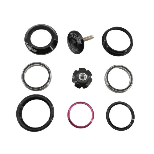DJC Headsets Semi-Integrated Threadless 1-1/8" for ZS41/41.4/41.5/41.8mm 28.6/30 for Giant OCR TCR Triban RC520 RC500 Road Bike Bearing Headset (Midium Cup)