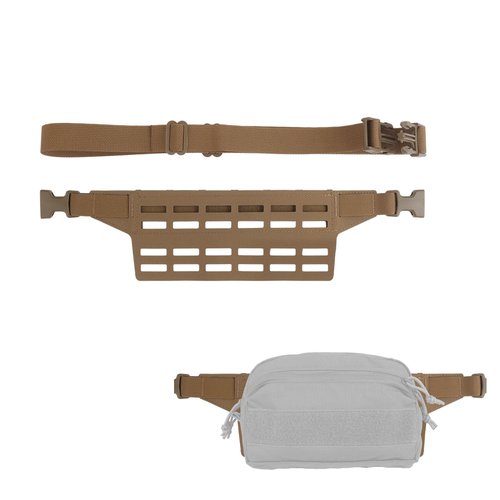 Tactical Fanny Pack Adapter Panel Waist Belt Extension Platform for Molle Pouches Magazine Pouch (TAN 6 Columns)