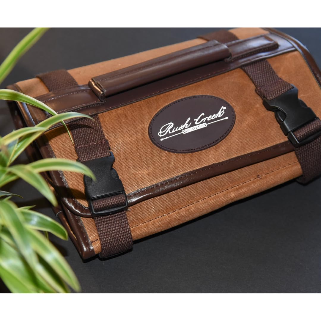 Rush Creek Creations Gun Cleaning Mat - Portable, Waxed Canvas, Handle, Weather Resistant Gun Cleaning and Shooting Mat