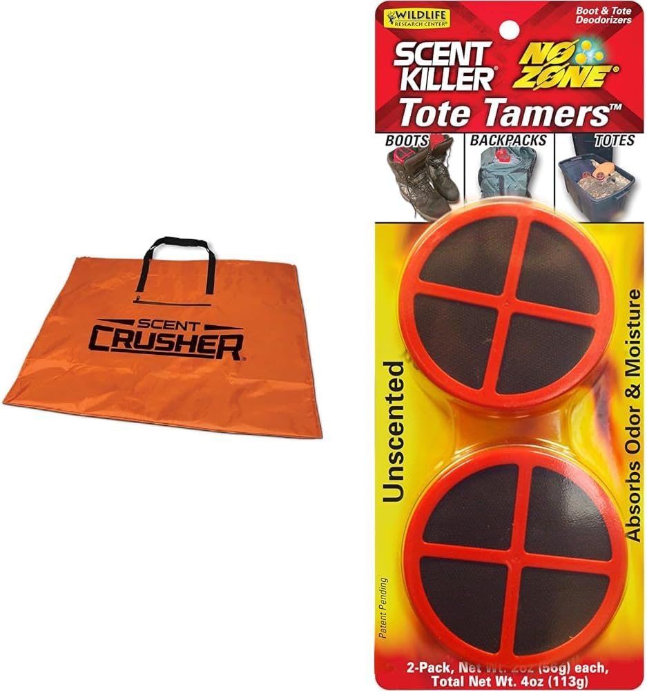 Scent Crusher Multi-Use Scent Free Tote Bag, Waterproof Zippers, Water Resistant, Extra Large 33" x 24"