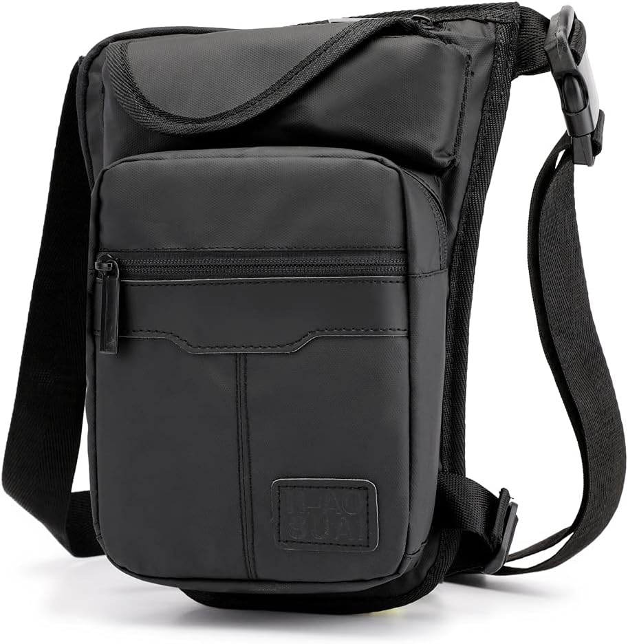 Nylon Drop Leg Bag Hiking Waist Pack for Men Women Tactical Motorcycle Bike Cycling Riding Travel Outdoor Sports Fanny Pouch