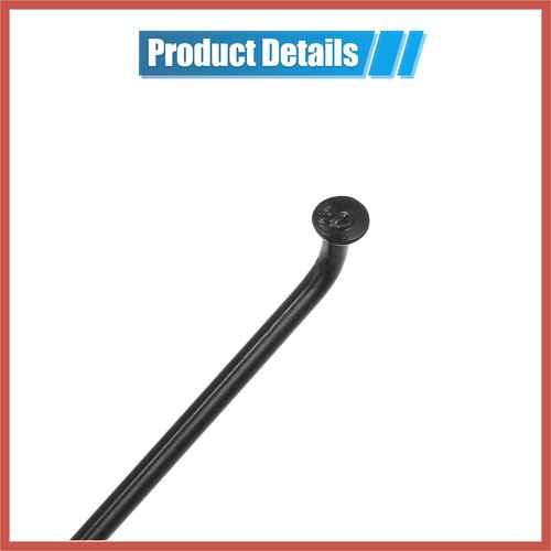 ACROPIX 24pcs 13G J Bend Bicycle Steel Spokes 288mm 11.34" Cycle Spokes with Brass Nipples Steel Spokes for Mountain Bike MTB Car Parts