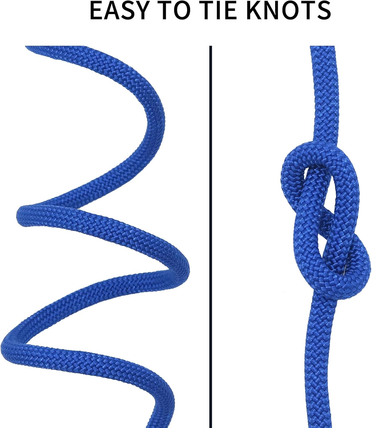 NewDoar 8mm Climbing Accessory Cord High Strength Rope Equipment for Mountain Climb, Fire Rescue Escape, Outdoor Survival, Camping (Polyester 20ft)
