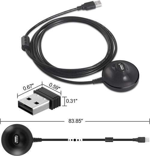 CooSpo USB ANT Stick,ANT+ Dongle for Indoor Cycling Training Data Transmission, Compatible with BKOOL Wahoo TacX Bike Trainer,Zwift TrainerRoad Garmin Connect Cycleops Trainer Rouvy TacX Vortex