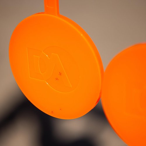 DA Targets 6” Self-Healing Targets for Shooting - Bright Fluorescent Orange - Safe Ricochet-Free Design - for Rifle, Pistol, Handgun - Indoor, Outdoor Use - Perfect for Gun Range Practice