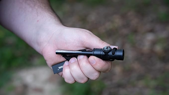 SharpSurvival Spark Fire Starter Kit - Magnesium Ferro Rod Fire Starter Kit with Compass and Whistle - Emergency Fire Starter Survival Multitool for Camping, Hiking, Hunting and more