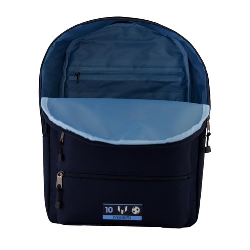 Messi Lifestyle Backpack, Bookbag with Pockets & Adjustable Straps, Dark Blue, One Size