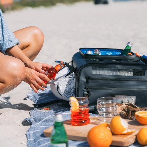 COOLIO Backpack Cooler 10,000mAh Battery, Play Music, 18-Can Waterproof Cooler for Beach, Camping, Fishing, Picnics, and Hiking – Keeps Food and Drinks Cold for Hours
