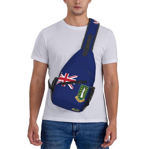 PVTIONXIE Virgin Islands Flag Sling Backpack for Women Men, Chest Bag Daypack Crossbody for Travel Sport Running Hiking