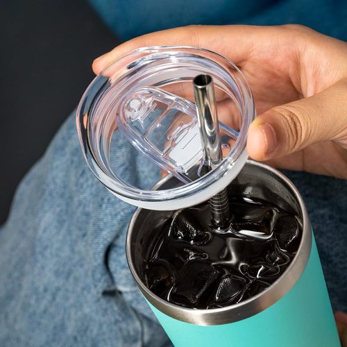 Mollcity 2.73-2.75in Skinny Tumbler Lid-2 Pack Sealing Slider Replacement Lids Spill Proof Splash Resistant