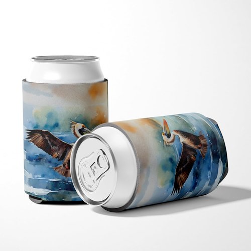 Caroline's Treasures Pelican Can or Bottle Hugger Cooler Washable Drink Sleeve Collapsible Beverage Insulated Holder, Can Hugger, Multicolor