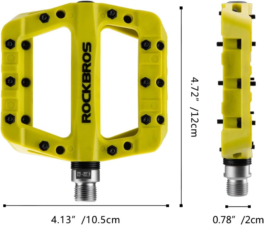 ROCKBROS MTB Pedals Mountain Bike Pedals Lightweight Nylon Fiber Bicycle Platform Pedals for BMX MTB 9/16"