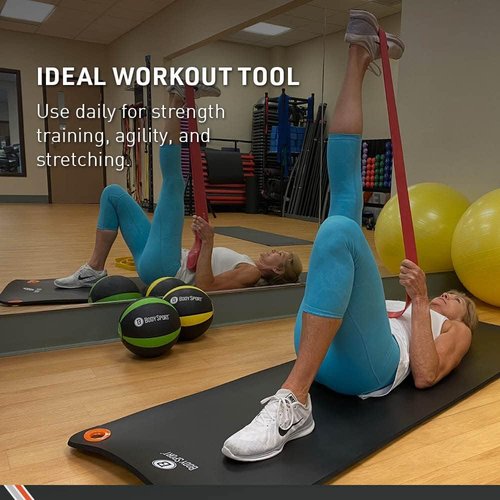 Body Sport Super Loop Band 41-Inch, Latex, Exercise Chart Included – Bands for Working Out – Exercise Band