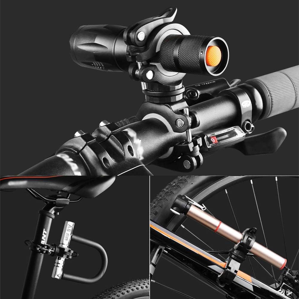 [2 Pack] Vonpri Flashlight Holder, Mount Bicycle Mounting Bracket Flashlight Holder Torch Clip 360º Rotation