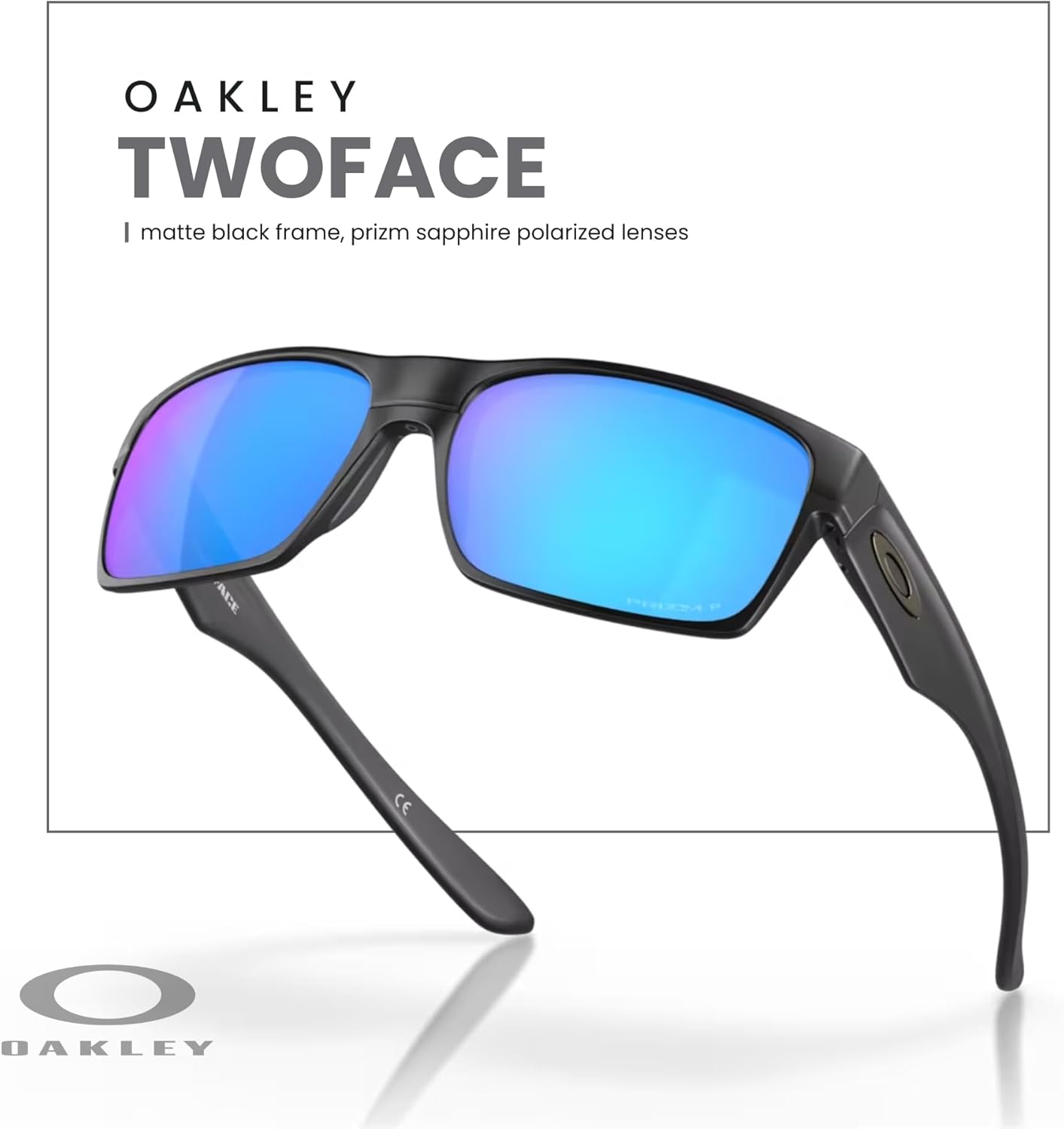 OAKLEY Twoface OO9189 Square Sunglasses For Men+ Bundle Accessory Leash Kit, Microfiber Pouch