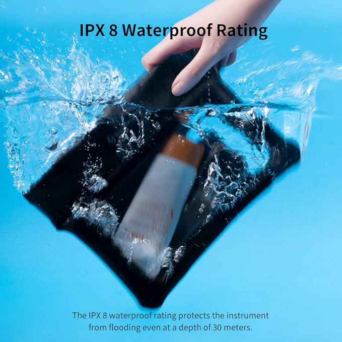 Sinjimoru Clear Waterproof Fanny Pack, Adjustable Strap Floating Crossbody Waist Belt for Swimming Paddling Snorkeling, Lockable Travel Beach Bag - Black