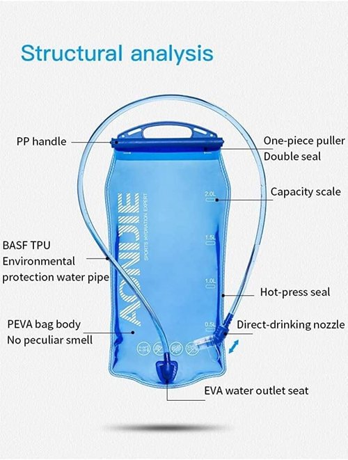 AONIJIE Hydration Bladder Water Reservoir Bag BPA Free for Hiking Biking Climbing Hunting Running