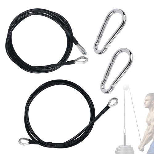 Dsyboko 39 Inch Fitness Extension Cable 2-Pack Home Gym Cable Pulley System Fitness Cable for Pulley Machine Accessories,Thick 5Mm Heavy Duty Pulley Cable for Home Gym