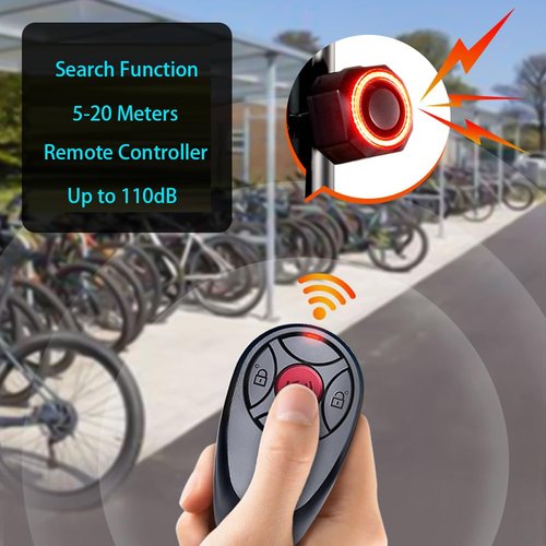 Bike Tail Light USB Rechargeable Bicycle Alarm Anti Thief Wireless Waterproof MTB Safety Intelligent Remote Control Turn Sign Bike Light Lamp for e-Bikes Scooter