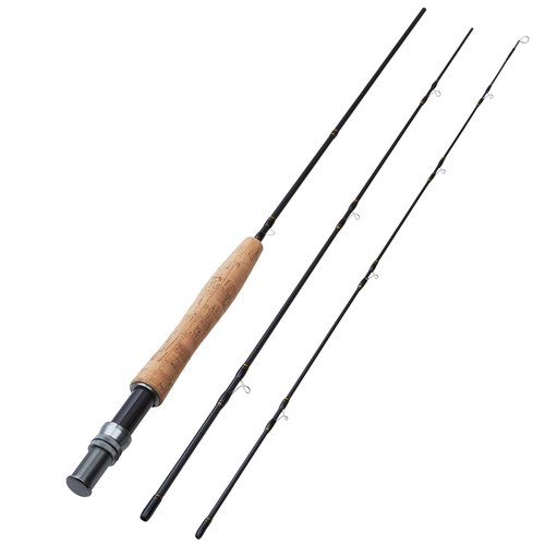 Bigchub 3-Piece Portable Carbon Fiber Fly Fishing Rod, 6 ft, 0/1wt, Fast Action, Lightweight for Freshwater Stream Travel