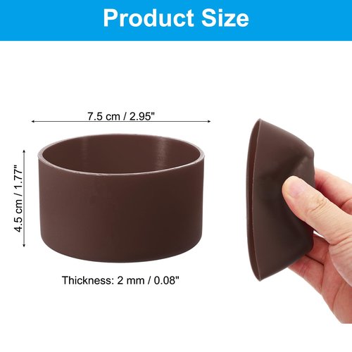 PATIKIL Silicone Boot, 1pcs Bottom Sleeve Protector, Anti-Slip Protective Sleeve for Water Bottle, Car Travel Cup, Brown