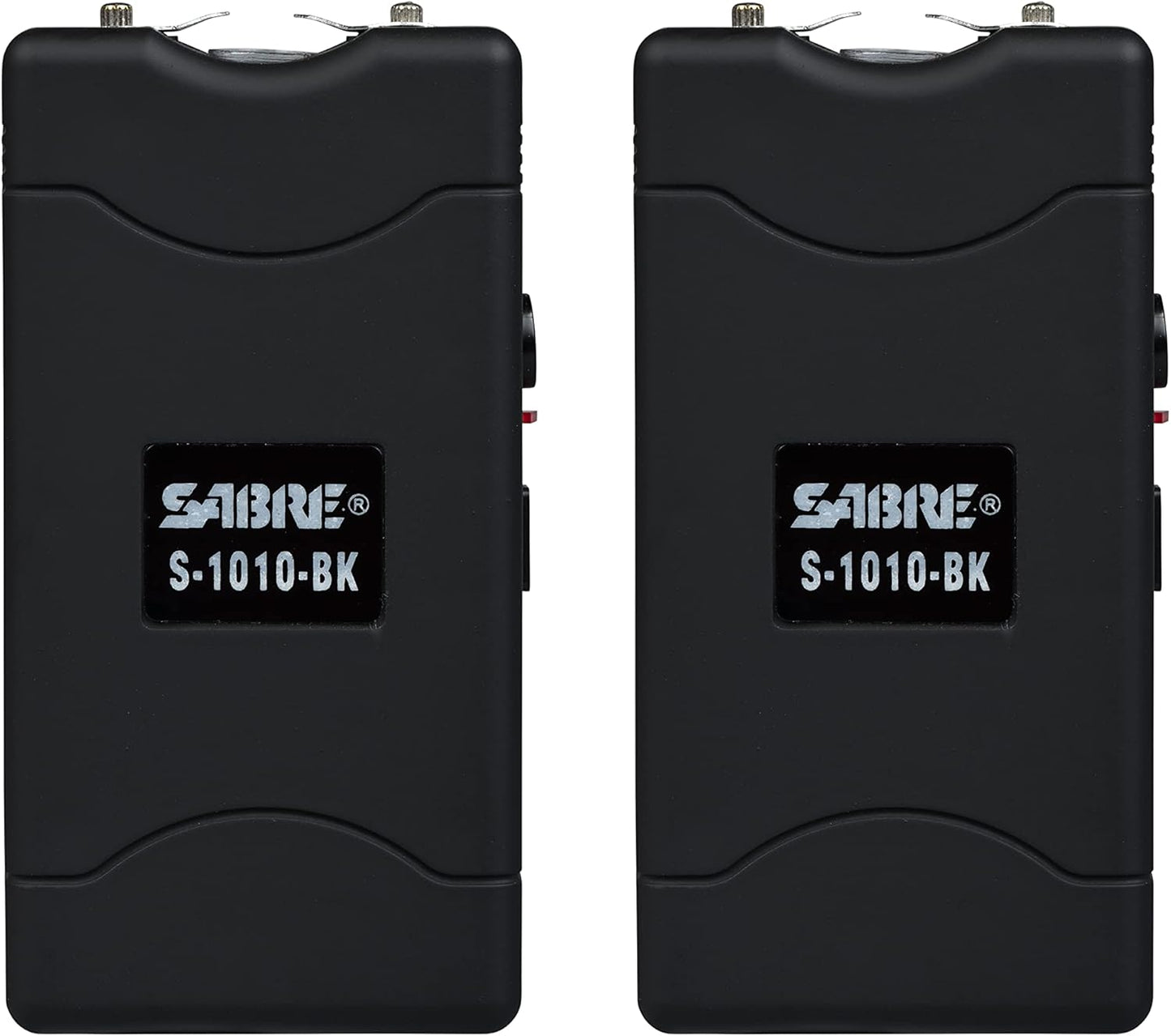 SABRE 2-in-1 Stun Gun with LED Flashlight, Self Defense Stun Gun with Painful 1.160 µC Charge, 120 Lumens, Rechargeable Battery, Easy to Use Safety Switch, Belt Holster for Quick Access