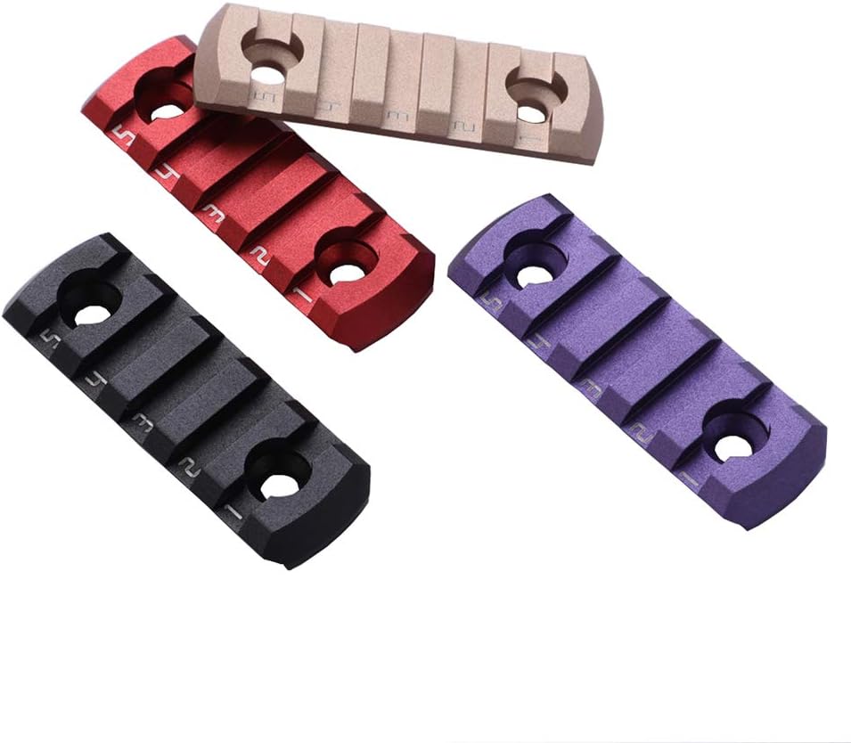TuFok Picatinny Rail Section for Keymode - Thin 0.27in Height Rail Attachment Rail Adapter Mount Alumimun 5-Slot