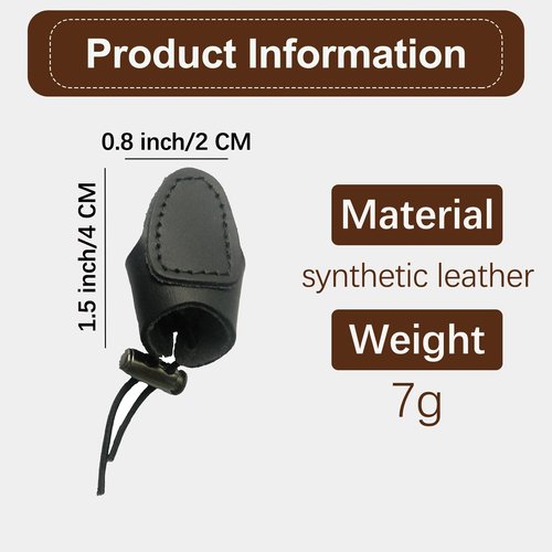 KURUGEILI Soft Leather Archery Thumb Ring Thumb Thumb Guard for Traditional Bow Thumb Protector Guard for Mongolian Reurve Bow Finger Tab Shooting Glove