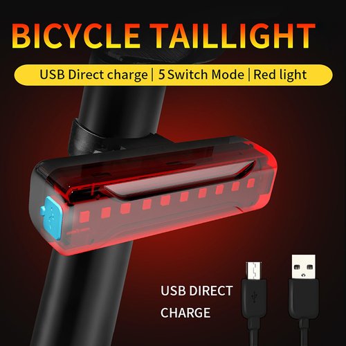 KELNOW Bike Tail Light, 40 Hours Long Runtime, USB Rechargeable, Ultra Bright LED Bicycle Rear Light, 5 Light Modes, IPX5 Waterproof Taillight for Night Riding