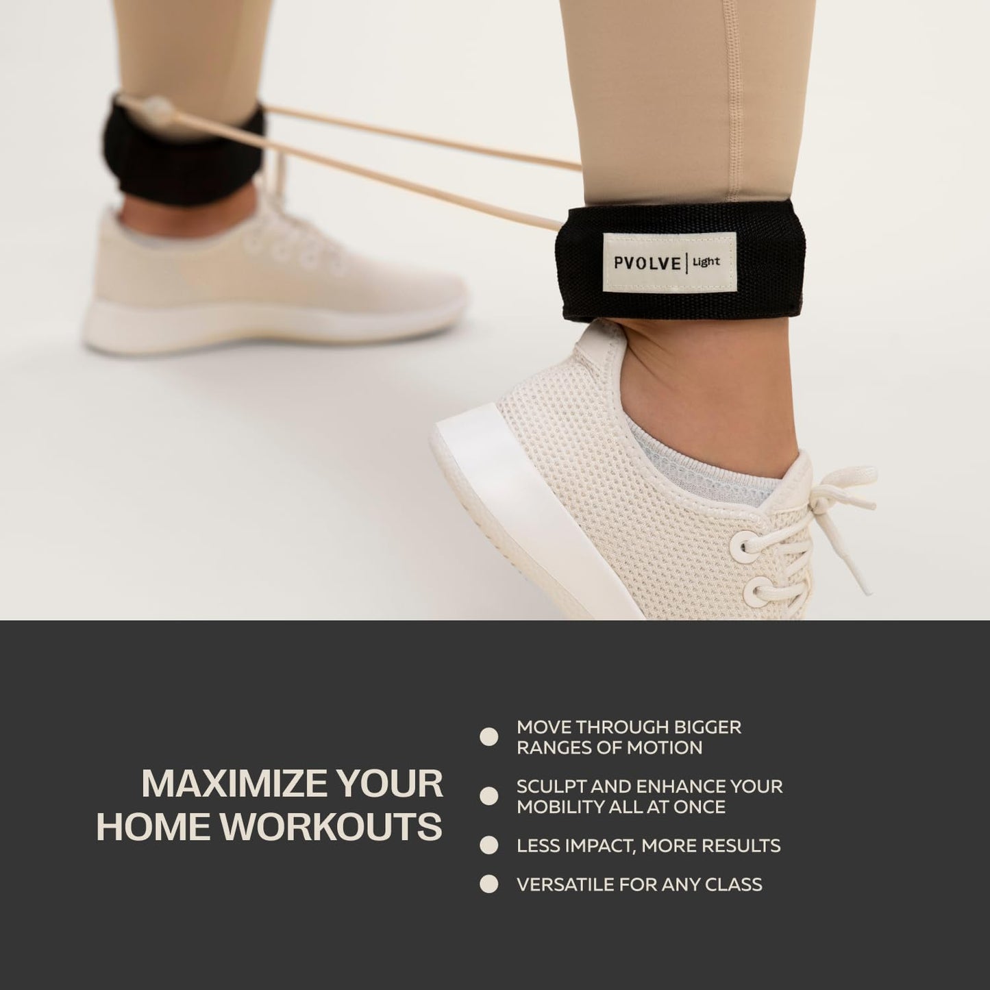 Pvolve Ankle Workout Bands- Home Gym Fitness Equipment to Exercise The Lower Body and Sculpt & Tone Legs, Glutes, and Core