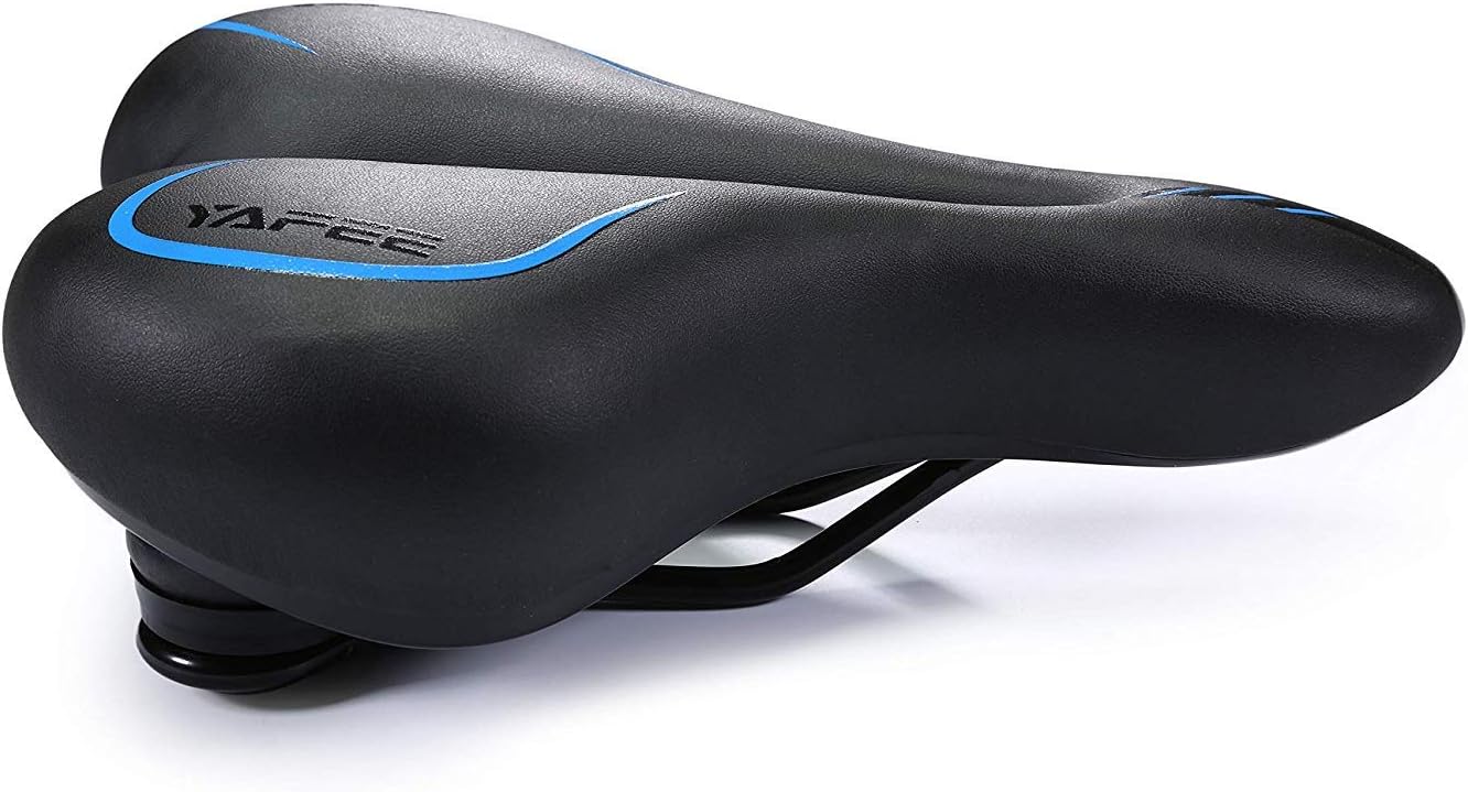 UNISTRENGH Big Bum Bike Saddle Seats Cruiser Suspension Shock Absorbing Ball Extra Wide Silica Gel Padded Cushion Bicycle Cycling