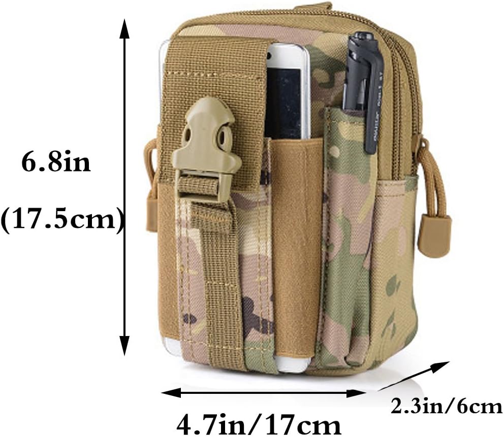 Small Multi-Purpose Poly Tool Holder EDC Pouch Waist Bag Military Nylon Utility Tactical Molle Pack Camping Hiking Pouch