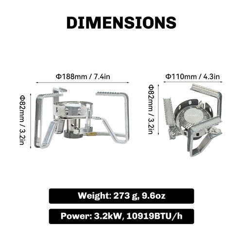 Fire-Maple FMS-125 PRO Gas Stove – Compact High-Powered Backpacking Stove with Wind-Resistant Flame, Stable Detachable Design, Electric Ignition – Lightweight & Durable for Camping & Hiking