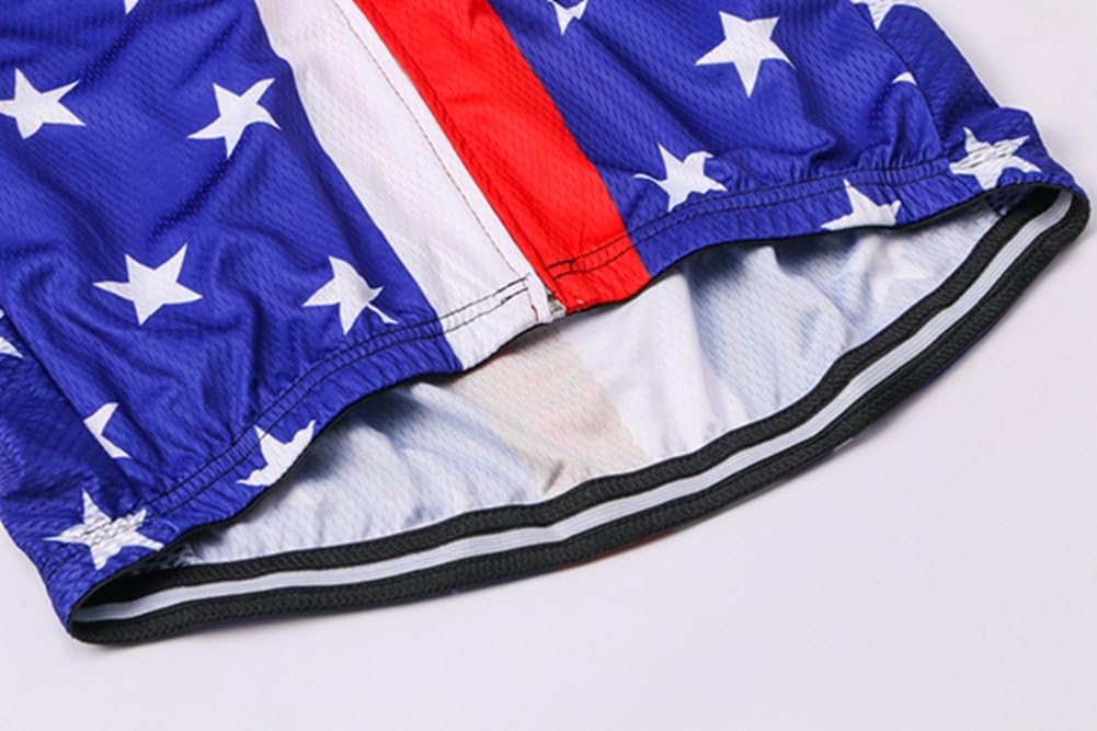 Weimostar Men's USA Cycling Jersey Short Sleeve Biking Shirts Breathable with Pockets