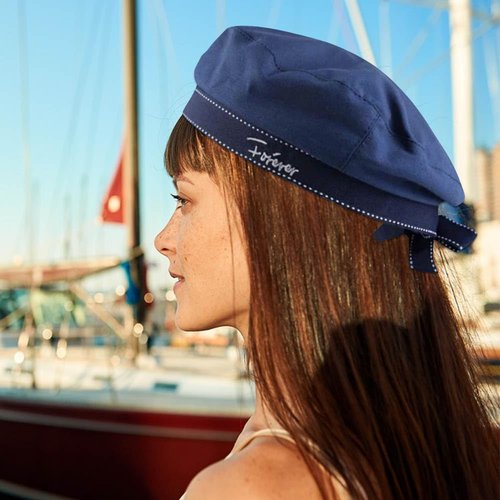 Besforta Navy Sailor Hat Stylish Navy Beret Cap with Bow-Knot Lolita JK Uniform Costume Accessory