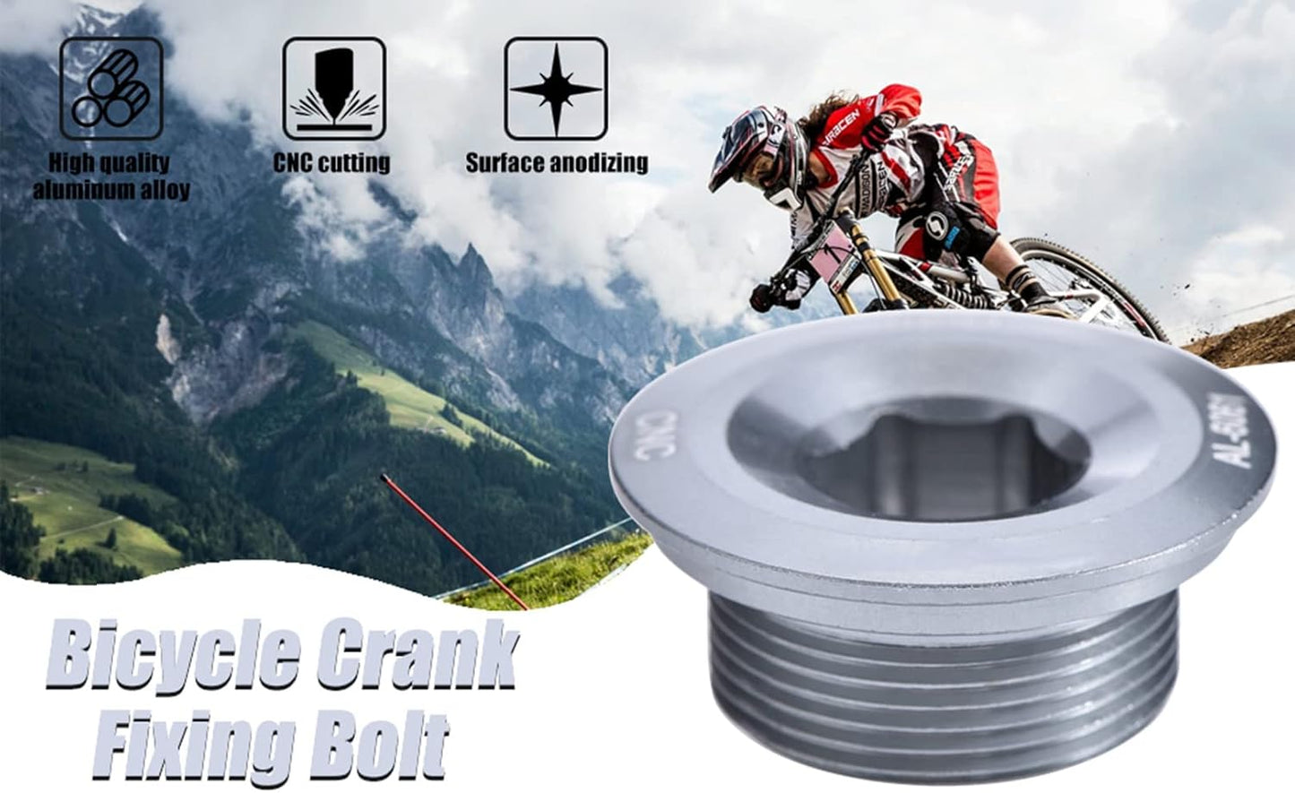 Tbest GUB Aluminum Alloy Bike Cranket Crank Fixing Bolt Chainwheel Screws