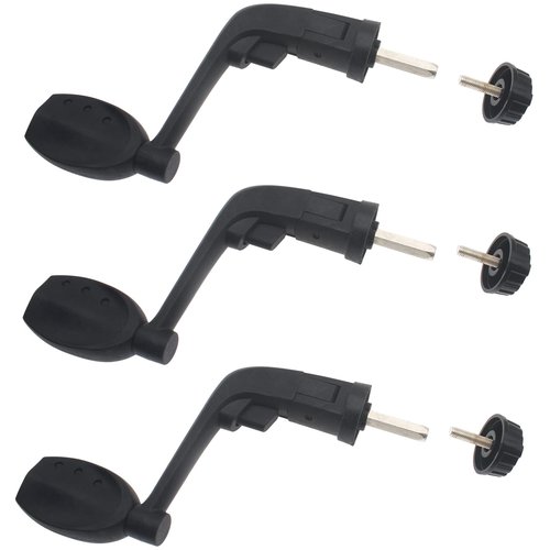HAJXZH 3PCS Fishing Reel Handle Plastic Fishing Spinning Reel Handle Grip Replacement Black Universal Reels Accessories for Most Fishing Reels