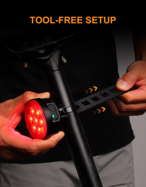 Viccux Bike Lights, [8+12 Modes & USB Rechargeable] Ultra Bright LED Bike Lights for Night Riding Front and Back Flashlight, IP65 Waterproof Bicycle Headlight and Tail Light Set for Cycling