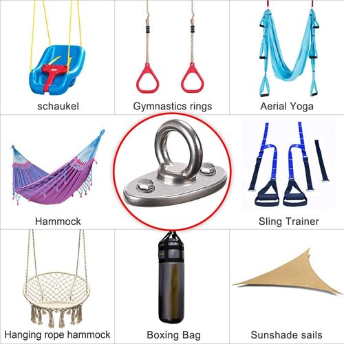 BeneLabel Wall Ceiling Mount Bracket for Suspension Strap Trainer, 2800lb Capacity, Body Weight Strength Training Systems, Aerial Yoga Swing, Resistance Band,Hammock,Battle Rope, Boxing Equipment